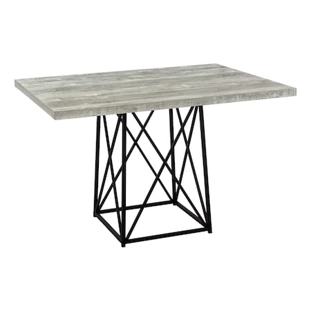 Monarch Specialties Dining Table - 36"X 48" / Grey Reclaimed Wood-Look/ Black I 1108